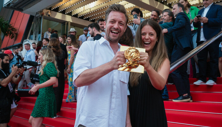 TRY med Eirik Sørensen og Caroline Riis, hanket inn Norges første gull i Cannes.