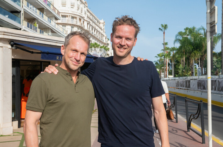 F.v. Lars Joachim Grimstad og Egil Pay leder det kreative teamet i TRY. De har alltid en ambisjon om å dra hjem med minst én løve fra Cannes Lions.