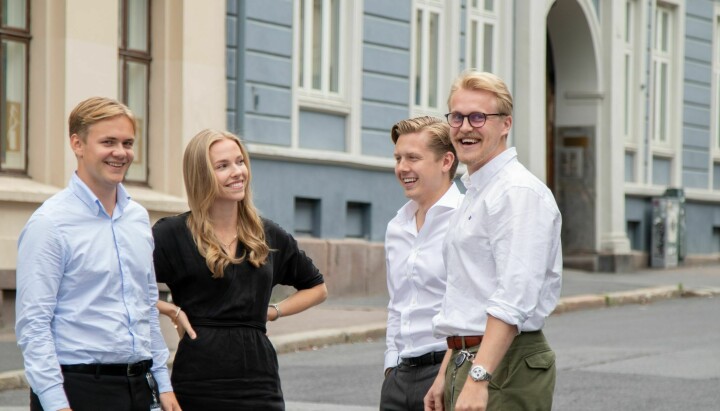 Fra venstre: Knut Skjevrak, Andrea Holtet, Ludvig Sebastian Engelsen Lynum og Lars Mæhle.