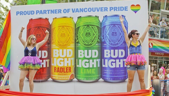 Bud Light reklame fra Vancouver Pride i 2017.