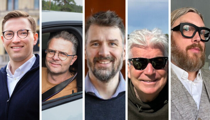 Fra venstre: Daniel Torkildsen Lea (Høyre), Nils Sødal (NAF), Trond Gram (LO), Gunnar Ringheim (Senterpartiet) og Anders Olof Larsson (Kristiania)