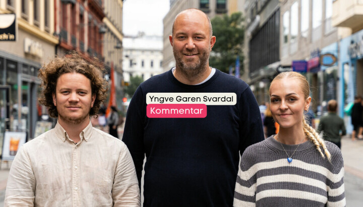 Den nye KOM24-redaksjonen med Isak Egge Brønseth, Yngve Garen Svardal og Ellen Høiby.