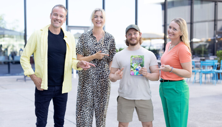 Fra venstre, Nikolai Mathisen, Hanne-Lene Dahlgren, “Pedledern” Vegard Eines og Louise Fuchs.