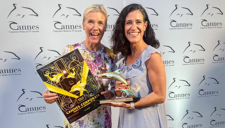 Margrethe Geelmuyden og Juliana Xavier med full gulljubel i Cannes.