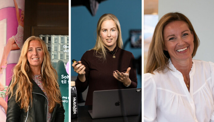 Mange bedrifter ønsker å satse mer på markedsføring framover. Fra venstre: Ida Cecilie Wille, Camilla Visjø og Kjersti Borander.