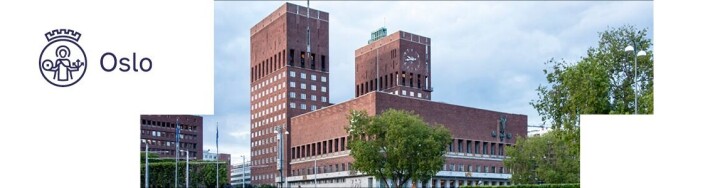 Byrådslederens kontor i Oslo søker kommunikasjonsrådgiver Oslo logo og bilde av rådhuset