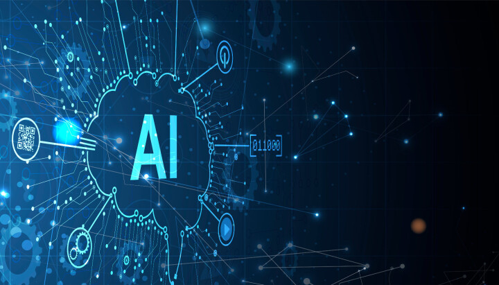 AI-generert bilde. Conceptual technology illustration of artificial intelligence. Abstract futuristic background