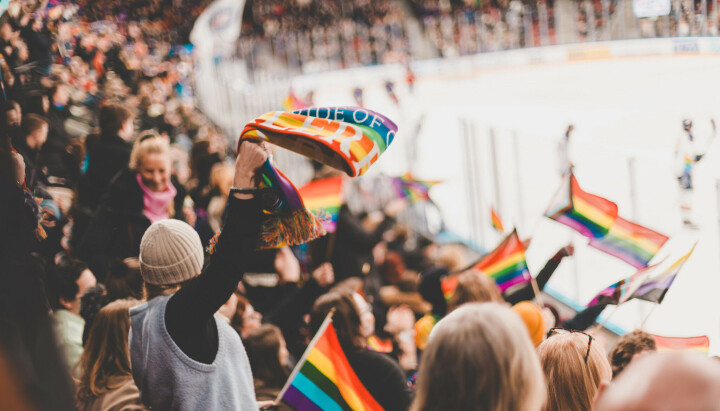 Fra Pridekampen på Jordal amfi Fra Pridekampen på Jordal amfi