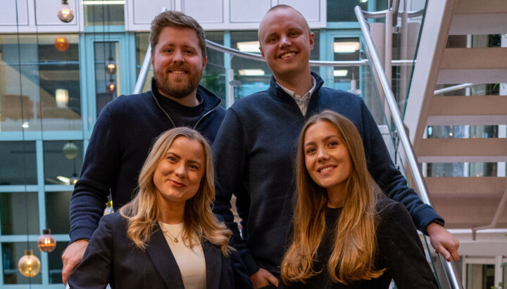 Teamet bak OBF Event: Lars Erik Fjøsne-Eide (Art Director & Partner), Andreas Storsveen Kustås (Managing Director & Partner), My Louise Elfstrand (Project Manager) og Thea Grønbeck (Project Manager).