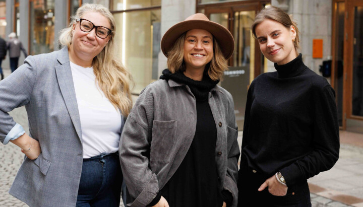 Fra venstre: Nicole Hysing-Dahl Seltz (Client Partner i Snapchat), Yvonne Denné (Some Ansvarlig i REMA 1000), Henriette Brekke (Digitalrådgiver i TRY Opt).