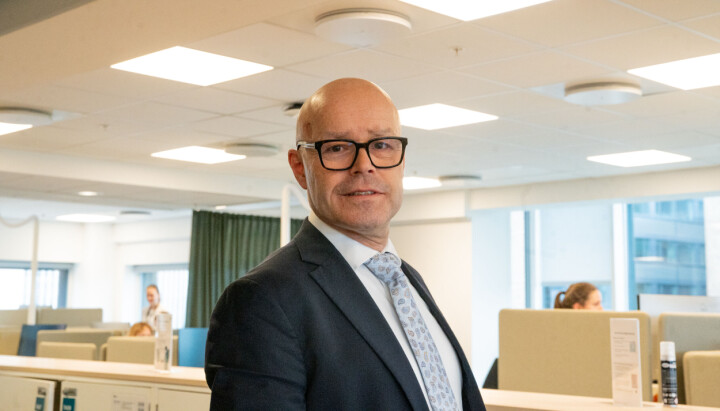 Kjetil Hillestad på kontoret deres på Helsfyr i Oslo.