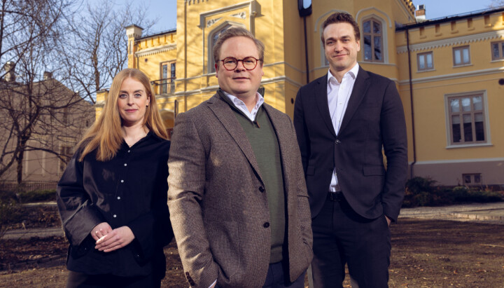 Administrerende direktør i Pressure, Celine Gran, daglig leder i Kime, Rolf Aaneland, og stabssjef i Kruse Larsen, Tim Peters.