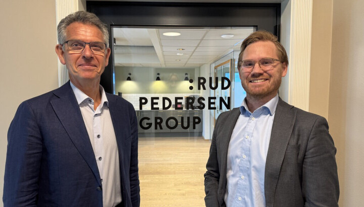 Harald Noddeland (t.v.) er ny seniorrådgiver hos Rud Pedersen Public Affairs. Her sammen med Anders Westlie, Health Care Director i Norge.