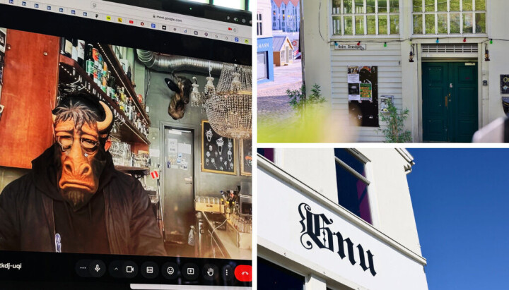 Selv om gnuen liker seg helst i en. bar, har han såpass taket på det teknologiske at han og lett kjører et videomøte. Selv om gnuen liker seg helst i en. bar, har han såpass taket på det teknologiske at han og lett kjører et videomøte.