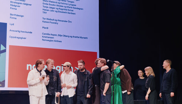 TRY kunne gå på scenen og hente gull i kategorien «identitetsdesign - stor», for arbeidet med ny visuell identitet for Norwegian.