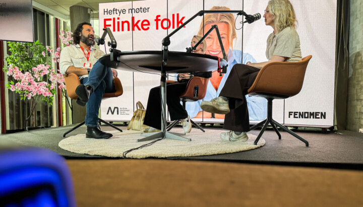 Ingen konferanse uten en podkast, her fra Nordiske Mediedager.