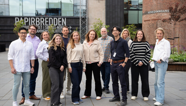 USN har er stort kommunikasjons- og studentrekrutteringsteam, som jobber tett med
vekstbyrået Fullstakk F.v. Joakim Lee og Markus Myhre fra Fullstakk, Linda Dahlgren,
Kamilla Olsen Skjørland, Bjørn Erik Skjelbred, Solveig Stormo Johansen, Reidun Mangrud,
Nils Andreas Kalve, Kenny Phuoc Nguyen, Ann Sofie Kaalen, Lise Ringstad og Hege
Lundby Mathisen fra USN.