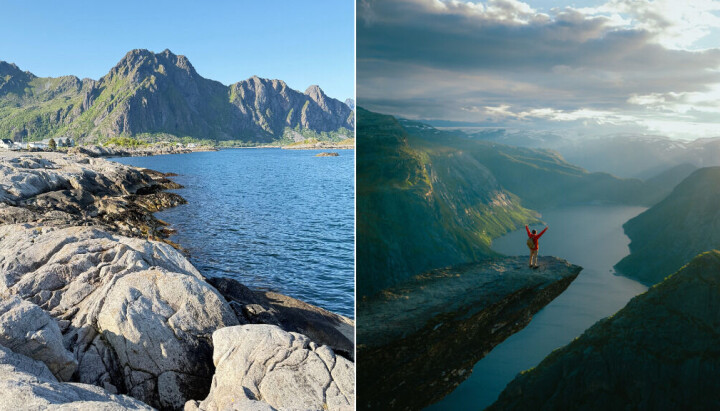 Til venstre fra Vågan kommune i Nordland. Til høyre fra Hardanger.