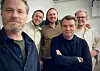 Jonatan Tollås Nation (CEO), Simon Langkjær (CPO) og Theodor Husefest (CTO) - Clutcher, sammen med Erik Heisholt og Arnstein Sarset fra Supernordic Creative Studio.