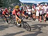 Magnus Cort og Cristián Rodríguez på den 20. etappen av Tour de France i 2024.