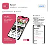 Skjermbilde av Kom24-appens oppføring i App Store med logo, appbilder og «Åpne»-knapp.